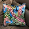 CushionDecorative Pillow Brand Design Three Giraffes Silk Throw Pillow Fashion Pillowcase Sofa Chair Car Lumbar Pillow Cushion Cover Back Cushion 230831