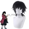 Perruques de cosplay Tomioka Giyuu Cosplay Anime Demon Slayer Tomioka Giyuu Cosplay Costume Kimetsu No Yaiba Cosplay Costume Uniforme Perruque Aldult Enfant x0901