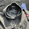 Herrtröjor tröjor tvättade tungt tyg cevempt ce hoodie män kvinna 2022fw casual broderi robot batik tröjor cav tip hooded j230901