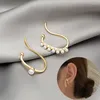 Baumeln Ohrringe Vintage Perle Zirkon Ohr Clip Für Frauen Keine Durchbohrten Retro Manschette Hochzeit Partei Koreanische Mode Schmuck Großhandel geschenk