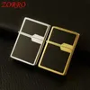 Zorro – briquet à Kerosene, plaque de cuivre originale, dessin de fil d'or, rétro, meule, allumage, accessoires pour fumer, Gadgets pour hommes S5CC
