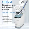 2 I 1 Diode Laser Depilation 808nm Hårborttagning Maskin Picosekund Pico Lazer Q Switch ND Yag Laser Acne SCNE TATTOO Remover Skin Rejuvenation Salon Use