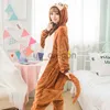 Casa roupas unisex kigurumi adultos pijamas animais anime onesie flanela desenhos animados bonito quente cosplay sleepwear x0902
