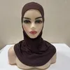 Etnische kleding Eid moslim Womens effen kleur één stuk Amira Hijab Cap Ramadan islamitische slijtage direct innerlijke tulband Underscarf hoeden hoofddeksels