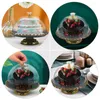 Dinnerware Sets Tall Cake Pan Clear Plastic Dinner Plates Bread Tray High Base Pastry Stand Refreshment Serving Glass Party
