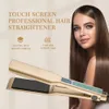 Hair Straighteners Touch Screen MCH Wide Plate Gold Brazilian Keratin Treatment 230 Professional Permanent Flat Iron Straightener 230831