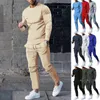 Set da corsa Set da allenamento primaverile invernale da uomo 2 pezzi Tuta sportiva Manica lunga Fitness Tuta da palestra Jogging Calcio Abbigliamento sportivo 3XL