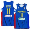 Imprimé Philippines Basketball 8 SCOTTIE THOMPSON Maillots Coupe du monde 2023 11 KAI ZACHARY SOTTO 23 RHENZ ABANDO 4 Kiefer RAVENA 17 Jaymar PEREZ Chemise de l'équipe nationale