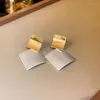 Baumeln Ohrringe Französisch Retro Geometrische Goldene Metall Für Frauen Luxus Personalisierte Gnade Stud Ohrring Schmuck Geschenk Großhandel