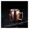 Bicchieri da vino Home Mosca Mini Bicchiere da 60 ml in acciaio inossidabile Cocktail Cup Me Cups Beer Ancients Copper Cuplt163 Drop Delivery Kit da giardino Dhm75