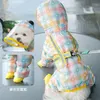 Hondenkleding Lente Zomer Dierenkleding Kitten Puppy Capuchon Vierpotige regenjas Reflecterend Waterdicht harnas Voor kleine en middelgrote honden