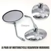 Motorcycle Mirrors Universal Motorcycle Oval Chrome Rearview Mirrors 10MM Motorbike Side Mirror FOR Yamaha xt 600 virago 125 535 1100 vmax 1200 x0901 x0902