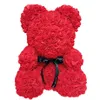 Valentijnsdag Cadeau 25 cm Rode Roos Teddybeer Roos Bloem Kunstmatige Decoratie Kerstcadeaus Vrouwen Valentijnsdag Gift3273