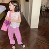 Kläder sätter Melario Girls Set Summer Floral Children's Flower Tank Top Suit Wide Leg Pants Baby Two Piece Barn kläder