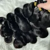 Brasileiro peruano malaio cabelo indiano natural preto onda do corpo extensões de cabelo ondulado 3 pacotes 100% cru virgem remy tece cabelo humano