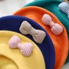 Hoeden Leuke Boog Prinses Baby Meisje Hoed Kinderen Gebreide Baret Voor Meisjes Mode Lente Winter Kinderen Cap Accessoires 1-4Y