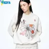 Felpa con cappuccio YICIYA marchio coreano y2k Felpa Felpe con motivo margherita Felpa con cappuccio da donna nuova Camicetta con cappuccio Felpe femminili Pullover top