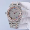 Glanzend bandhorloge roestvrij waterdicht uurwerk Heren automatisch diamanten horloge Saffierhorloges Montre De Luxe 42 mm mechanisch Bpco