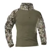 남자 티셔츠 위장 위장 소프트 레인 미 육군 전투 유니폼 군용 셔츠화물 CP Multicam Airsoft 페인트 볼면 의류 230831
