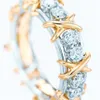 кольцо дизайнерский браслет дизайнерское ожерелье дизайнерские серьги модные благородные элегантные блестящие двухцветные украшения подарок для женщин