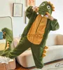 home clothing Kigurumi Adult Crocodile Cosplay Costume Halloween Animal Onesies Unisex Cartoon Pajamas Party For Female Male x0902