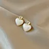 Kolczyki z perłami 925 Srebrne kolczyki kryształowy perłowy biżuteria kobieta ślubna prezent