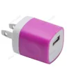 Charge rapide 5V 1A Chargeurs Colorful Home Plug USB Chargeur Adaptateur secteur pour Samsung S22 Xiao Iphone 14 13 MP3 GPS Adaptateur de chargeur de téléphone