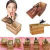 Masques de fête drôle en bois Prank Scare Box Maison Pratique Blague Gag Jouet Avril Fool's Day Halloween Cadeau Surprise Horreur Decor197Z