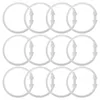 Shower Curtains 24 Pcs Plastic Hooks Curtain Hanger Clothes Hangers White Round