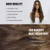 Perruques de cosplay Eihair Long Brown Ombre Perruques synthétiques pour femmes Cheveux naturels Perruques ondulées Partie moyenne Perruque féminine Cosplay Perruques résistantes à la chaleur x0901