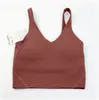 Ll Align Tank Top U Bra Yoga outfit Women Summer Sexy T Shirt Solid Crop Topps Sleeveless Fashion Vest 17 Colors w6xd