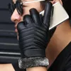 Moda nowa moda mody mężczyźni kobiety skórzane rękawiczki Wysokiej jakości projektant marki zimowe rękawiczki swobodne miękkie prawdziwe skóra257U