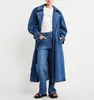 Designer australiano Inizio autunno Trench in denim blu