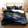 寝具セットGenshin Impact Duvet Cover set black quilt cover sets home textile for nown boys design design design bedding set comforter bedding set r230901