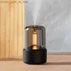 Luchtbevochtigers Nieuwe Kaarslicht Geurverspreider Draagbare 120ML USB Luchtbevochtiger Essentiële Olie Cool Mist Maker Fogger met LED-nachtlampje Q230901