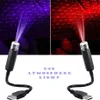 Romantic LED Car Roof Star Night Light Projector Atmosphere Galaxy Lamp USB Decorative Lamp Adjustable Car Interior Decor Light254O