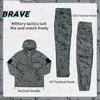 Chándales para hombres Traje de tácticas militares para hombres Sudadera con capucha con múltiples bolsillos al aire libre Montañismo resistente al desgaste Caza Correr Pantalones cargo Ropa 230831