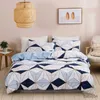 Sängkläder set moderna geometriska tryck sängkläder set mjuk bekväm storlek täcke täcke set billig och hållbar enkel dubbelsängar uppsättningar