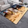 Tapis imprimé cheval HD, grand tapis pour salon, chambre à coucher, décoration de canapé, paillasson de cuisine, tapis de sol antidérapant, tapis de camping de pique-nique HKD230901