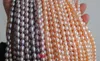 Cuentas finas naturales de agua dulce, perlas de calidad, perlas sueltas moradas de arroz para DIY, pulsera, collar, accesorios de joyería, fabricación ZZ