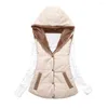 Damesvesten Fleecevest Effen kleur Mouwloos jack Comfortabel warm houden Mode met capuchon