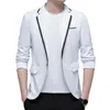 Men's Suits Men Lapel Stylish Color Block Slim Fit Single Button Suit Jacket For Spring/autumn Weddings Groom Coat Sizes M-3xl