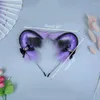 Cerceau de cheveux en forme d'oreilles de Hamster mignon, fournitures de fête avec nœud papillon, bandeau de Cosplay en peluche pour femmes et filles, couvre-chef de carnaval, accessoires Poshoot