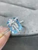 Pierścienie klastra Pierścień Akwamarynowy Fine Biżuter