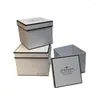 Present Wrap 3 PCS/Set Universal Square Paper Box med lock Kortfattad stilblommor smycken Förpackning Kartong Kartongfestival