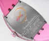 ABF V32 Vanguard Renk Rüyası İsviçre Kuvars Kronograf Bayanlar Women Diamonds Case Mop Dial Bit Numaralı Pembe Deri Lady Super Edition Reloj hombre Puretime H8