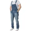 Mężczyźni dżinsy kombinezon Slim Fit High talia Jean Jumpsuit Streetwear Mens Ubranie swobodne proste dżinsy Joksy Rompers Pocket332e