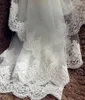 Bridal Welles Białe akcesoria ślubne z kości słoniowej koronka 3M Katedra długość narzeczonej Mantilla