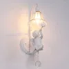 Applique BDBQBL enfant ange lampes originalité européenne étude en verre Wandlamp AC 110-240 V enfants lit chambre chevet