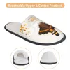 Pantoufles Pantoufles d'hiver Femme Homme Fluffy Chaud Dessin animé Turquie et feuilles d'automne Chaussures de maison